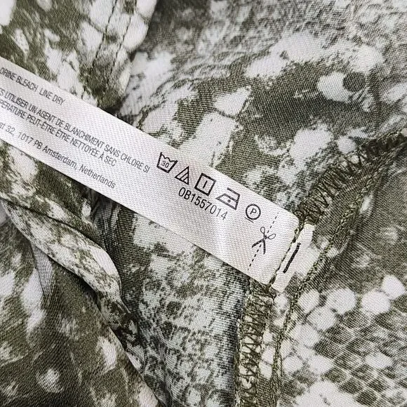 Free People Intimately NIGHTS OUT Snakeskin Print Bodysuit Moss Green L NWOT $68 - Picture 9 of 10